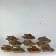 1 of 10 Vintage Fairground Carnival Metal Shooting Target In Shape of War Tank