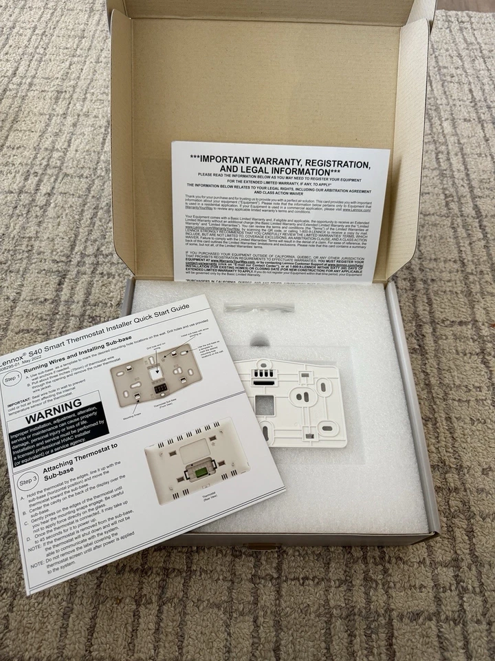 Lennox 22V24 iComfort S40 Ultra Smart Programmable Thermostat 7" HD Display. - Image 2 of 4