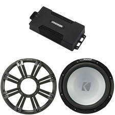 Kicker 48PXA6001 Weatherproof Powersport Mono Amp  12" 2 Ohm Free-Air Marine...