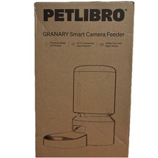 PETLIBRO Automatic Cat Feeder w/ Camera, 1080P HD Video, Night Vision, White, 5L