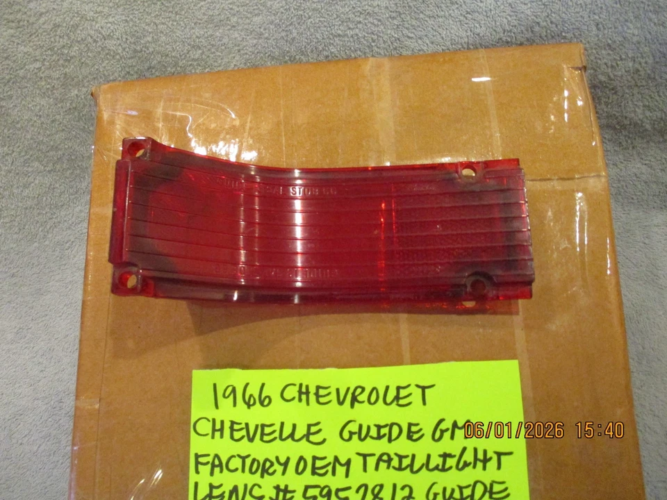 1966 CHEVROLET CHEVELLE GM FACTORY OEM TAILLIGHT LENS # 5957812 FREE SHIPPING - Image 2 of 4