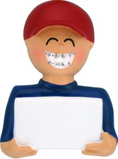 Braces On Male Personalized Christmas Tree Ornament