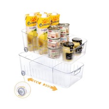OZEPLASC Refrigerator Organizers and Storage 2pcs Rolling Storage Bins Fridge...