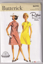 6990 BUTTERICK Retro 1960's - DRESS w Seam Interest - Sz 18/20/22/24/26