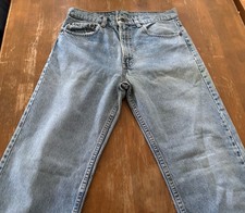 Vintage Levi’s 505 Blue Jeans Mens Tag SZ 34 X 30.5 Made In USA Distressed