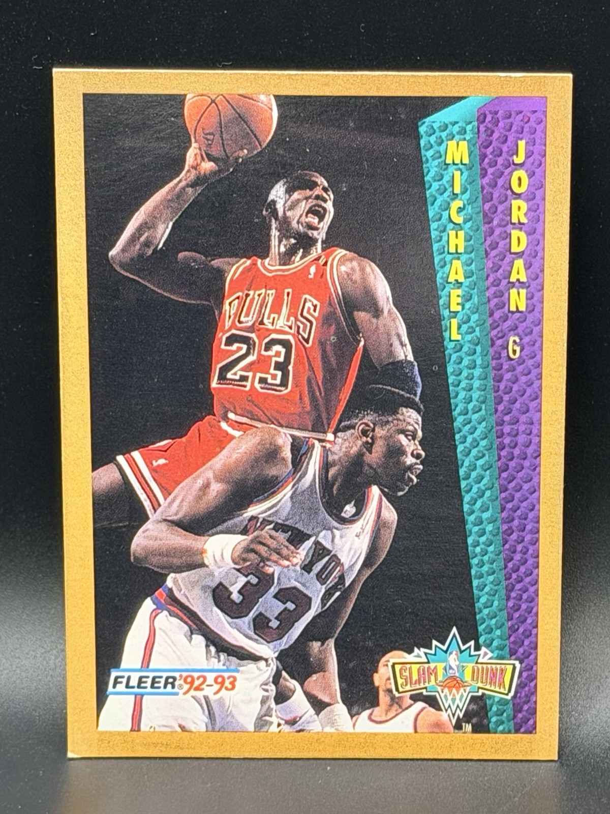 1992-93 Fleer - Slam Dunk Michael Jordan #273 Patrick Ewing HOF