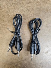 2 - 3.5 mm M/M Stereo Audio Cables Black Both 2.5 Feet Long FREE SHIPPING