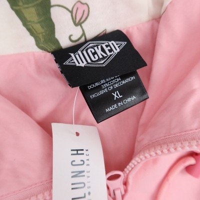 Wicked Glinda Windbreaker Jacket Woman's XL Floral Hooded Oz