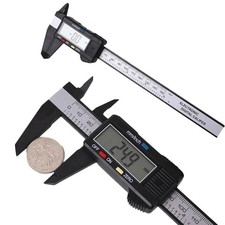 6" 150mm Carbin Fiber Electronic Digital Vernier Caliper Micrometer Gauge LCD