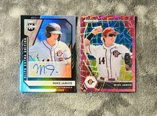 Mike Jarvis 2021 Prizm Draft Picks Pink Velocity & Elite Extra Edition Holo Auto