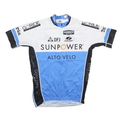 VOLER Herren Radtrikot Weiß & Blau M Kurzarm Zip Front Sunpower Alto