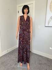 MERI SKYE Paisley dress Burgundy Multicolor Sleeveless Women's Size 4XL
