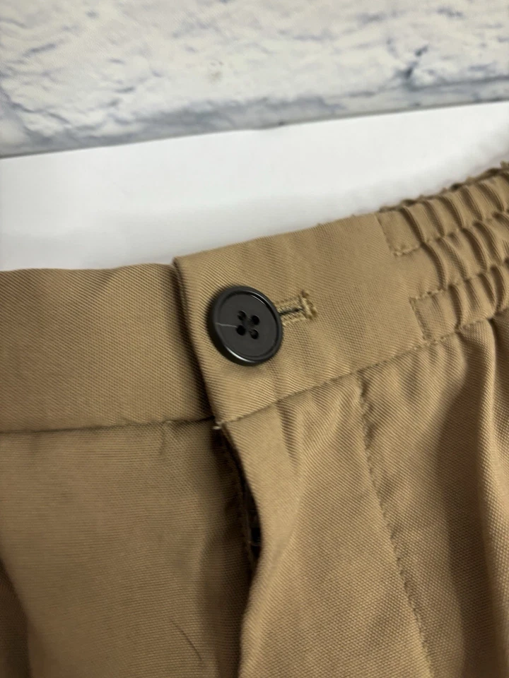 Pantalones Cortos Theory Para Hombre Talla Grande Chino Marrón 34 Espera Cintura Elástica Cordón Foto 2 de 4
