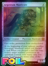 x1 Argentum Masticore ONE MTG 222 FOIL RARE M/NM 1x