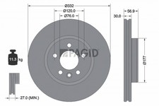 2x Bremsscheibe PAGID 56077NHC für VW AMAROK 2HA 2HB S1B S6B S7A S7B AGD BiTDI