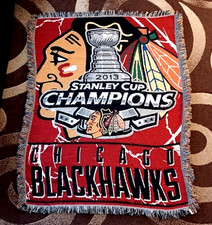 Chicago Blackhawks - Stanley Cup NHL World Champions Tapestry Throw Blanket