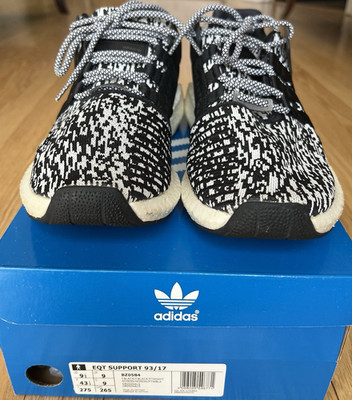 adidas EQT Support 93/17 Boost Black Glitch Black/White Low Top BZ0584