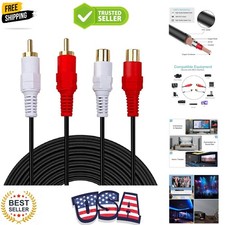 2 RCA Cable,Gold Plated 2 RCA Male to Female Stereo Audio Extension Cable 3m
