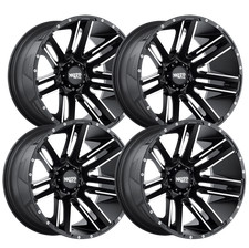 Set-4 Moto Metal Mo978 Razor 18x9 6x5.56x139.7 Black Machined 18mm Wheels 18