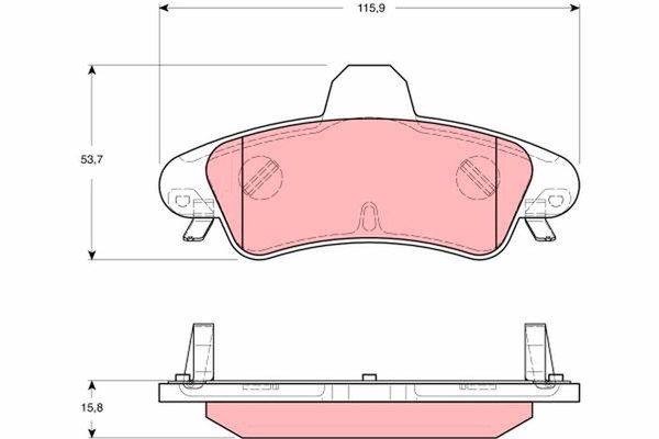 TRW Bremsbelagsatz Scheibenbremse GDB1580 FüR BFP BNP Ford Cougar Mondeo BAP GBP-image