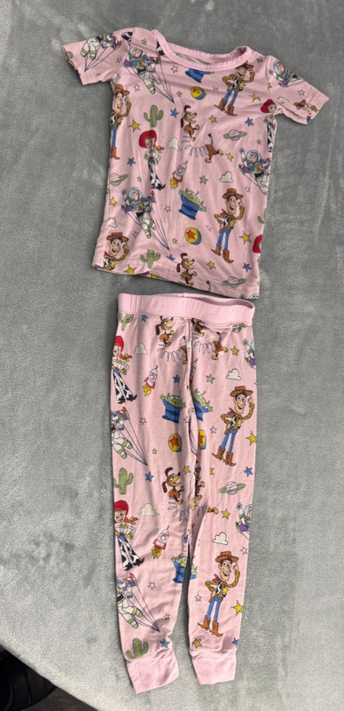 Little Sleepies Disney Story Pals Pink Two Piece Pajamas 18-24 Months (Free S/H)
