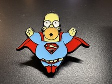 Homer Simpson Enamel Pin Badge TheSimpsons Metal Brooch Bart Marge Lisa Superman