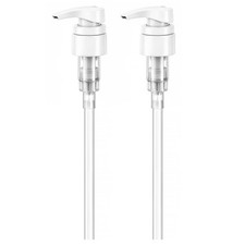 Universal Shampoo/Conditioner Dispenser Pump for Bottles, White - Pack of 2