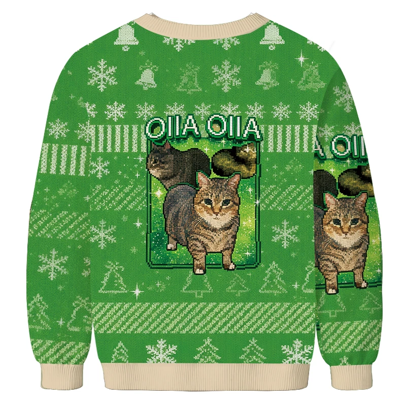 Oiia Cat Funny Meme Christmas Ugly Sweatshirt
