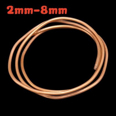 2mm-8mm Soft Copper Tube Pipe Model Vintage Car Train Refrigeration Plumbing DIY
