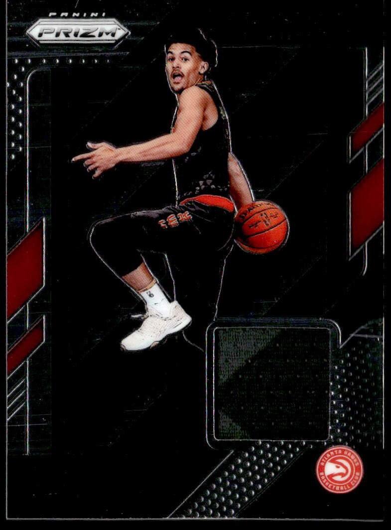 2018-19 Panini Prizm #97 Trae Young Sensational Swatches Rookie Jersey E1
