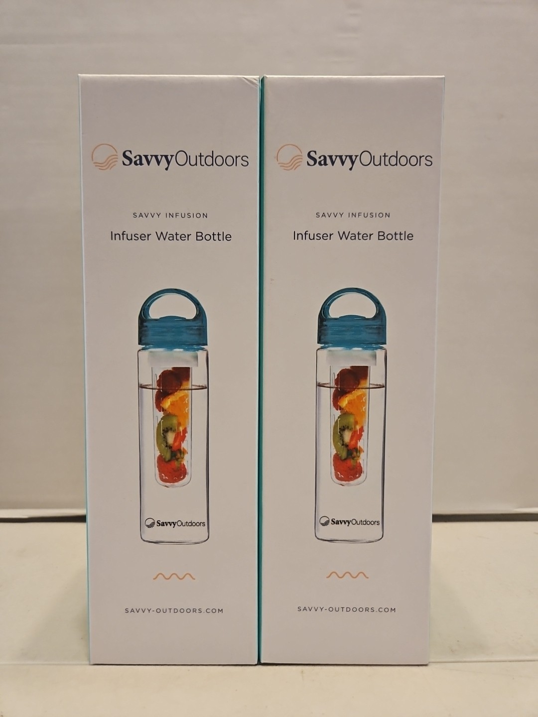 Savvy Outdoors Savvy Infusion Fruit Infuser Water Bottle 24oz -  Lot Of 2 - New