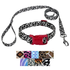 Country Brook Petz® Deluxe Collar and Leash - Animal Prints Collection