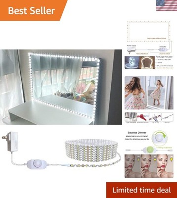 Bendable 4M LED Mirror Lights - Remote Controlled & Easy Install for Glamour