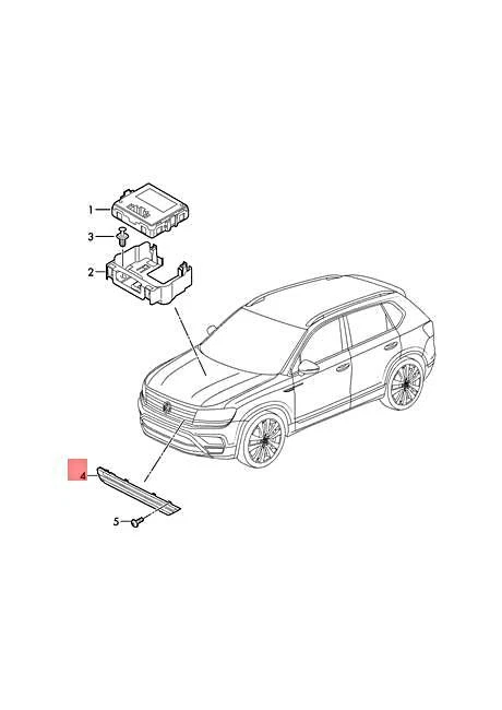 Genuine VW Tiguan Allspace BJ2 BW2 light fibre left 5NN941653 | eBay
