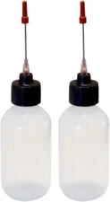 2-2oz Plastic Squeeze Bottles 1.5" Stainless Applicators