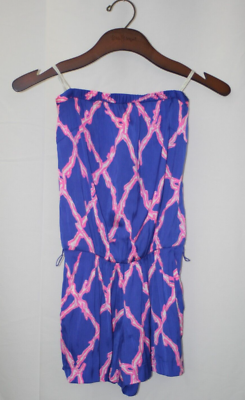 Lilly Pulitzer Women's Ritz Romper Deep Dive Engineered Blue