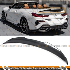 FOR 2019-25 BMW G14 840i F91 M8 CONVERTIBLE PSM STYLE CARBON FIBER TRUNK SPOILER