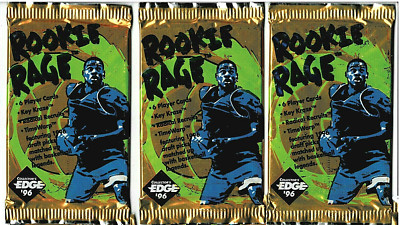 3 1996/97 ROOKIE RAGE FACTORY SEALED PACKS POSSIBLE KOBE BRYANT RC IVERSON +++