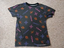 Naurto Shippuden All Over Print Logo TShirt Size M Viz Media Kishimoto 2002 2007