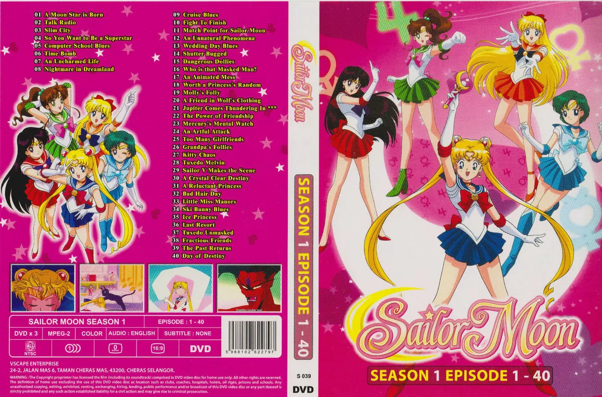 Sailor Moon COMPLETE Season 1 (All 40 episodes!) DIC English