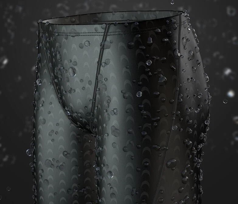 New Men Sport Fitness Long Leg Swimming Swim Trunks Tights Swimwear Summer - Image 4 of 4