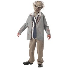 Costume 4pc Zombie Child Boy Size L 10-12 New