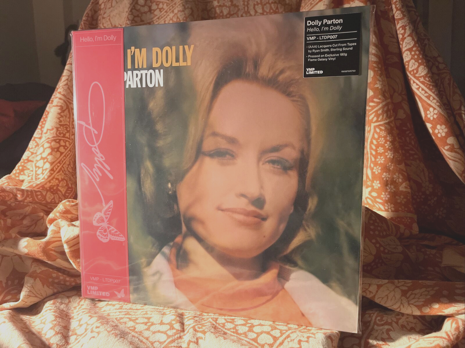 SEALED Dolly Parton Hello Im Dolly NEW orange VINYL HYPE VMP me please rockstar