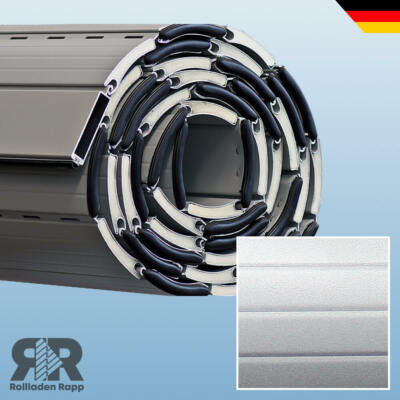 Rolladen Rollladen Behang aus ALU MAXI A55G Farbe silbern Rolladenpanzer NEU