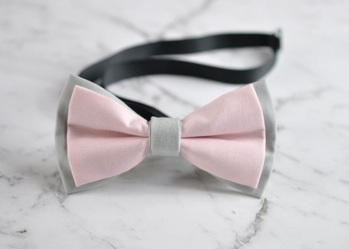Baby Boy Kids 100% Cotton 2 Layers Bow Tie Wedding Pink NAVY BLUE Yellow Grey - Picture 38 of 88