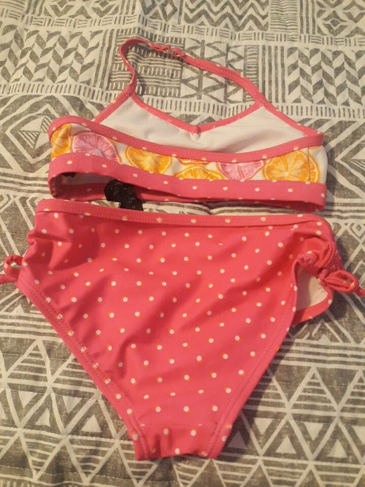 Купальник бикини Nautica 2 штуки розовый блестящий размер 4 с защитой от ультрафиолета - Изображение 2 из 3