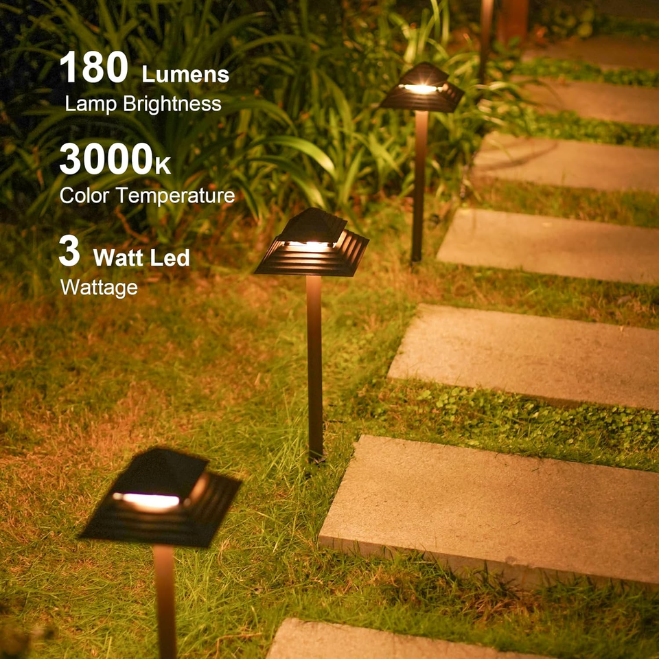 Landscape Lighting 2PK Low Voltage Landscape 2Tier Pagoda Path Lights