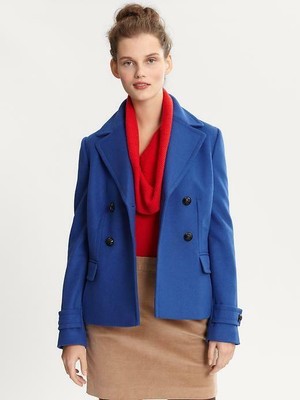 cobalt blue peacoat