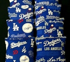 Cornhole Bean Bags made w Los Angeles LA Dodgers Fabric ACA Regulation Game Toss