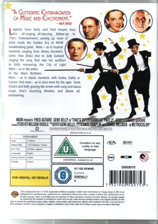 That's Entertainment Part 2 DVD - Image 2 of 2